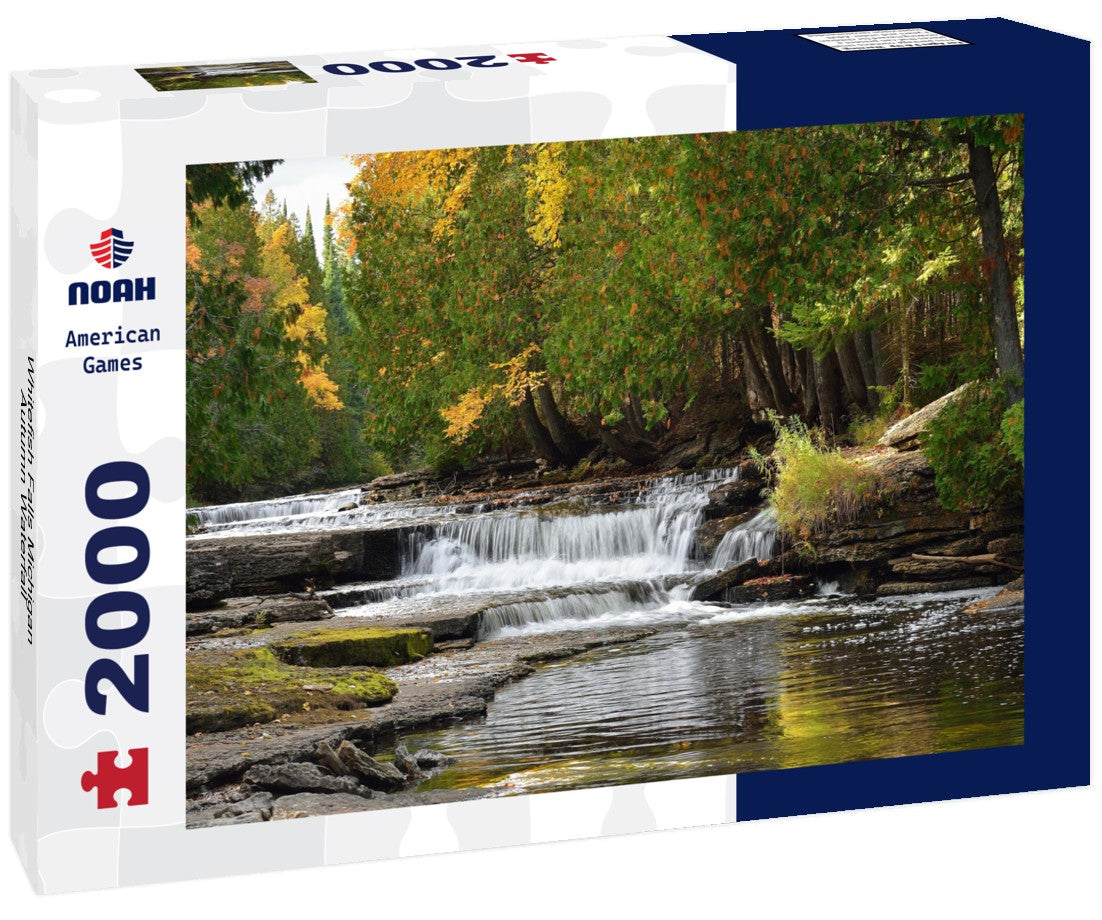 Noah Jigsaw Puzzle Whitefish Falls Michigan Autumn Waterfall 2000 pieces