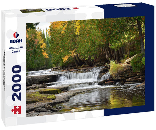 Noah Jigsaw Puzzle Whitefish Falls Michigan Autumn Waterfall 2000 pieces