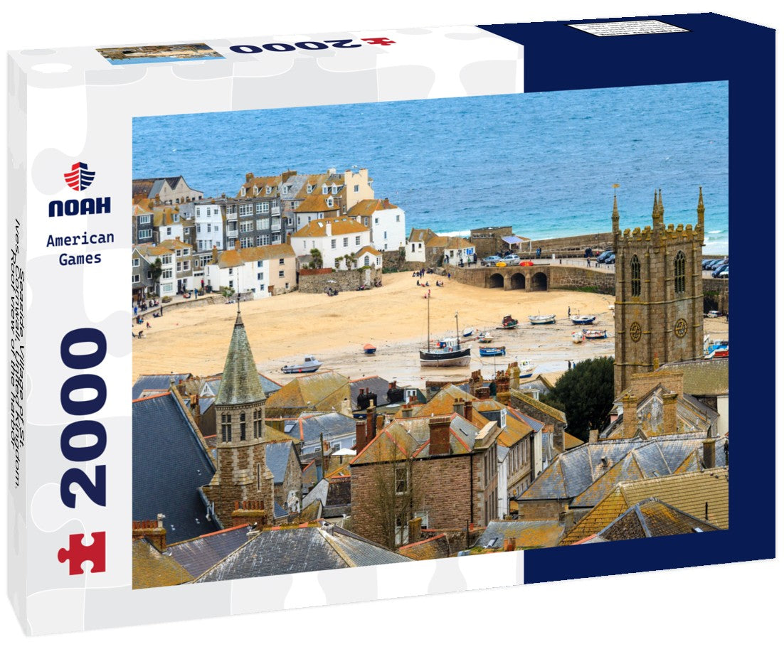 Seaside Village of St. Ives, Cornwall, United Kingdom. Roof view of the harbor 2000pc Puzzle