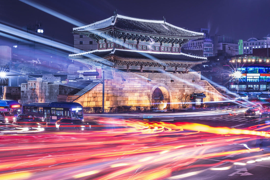 Seoul, South Korea cityscape and traffic Dongdaemun Gate 2000pc Puzzle