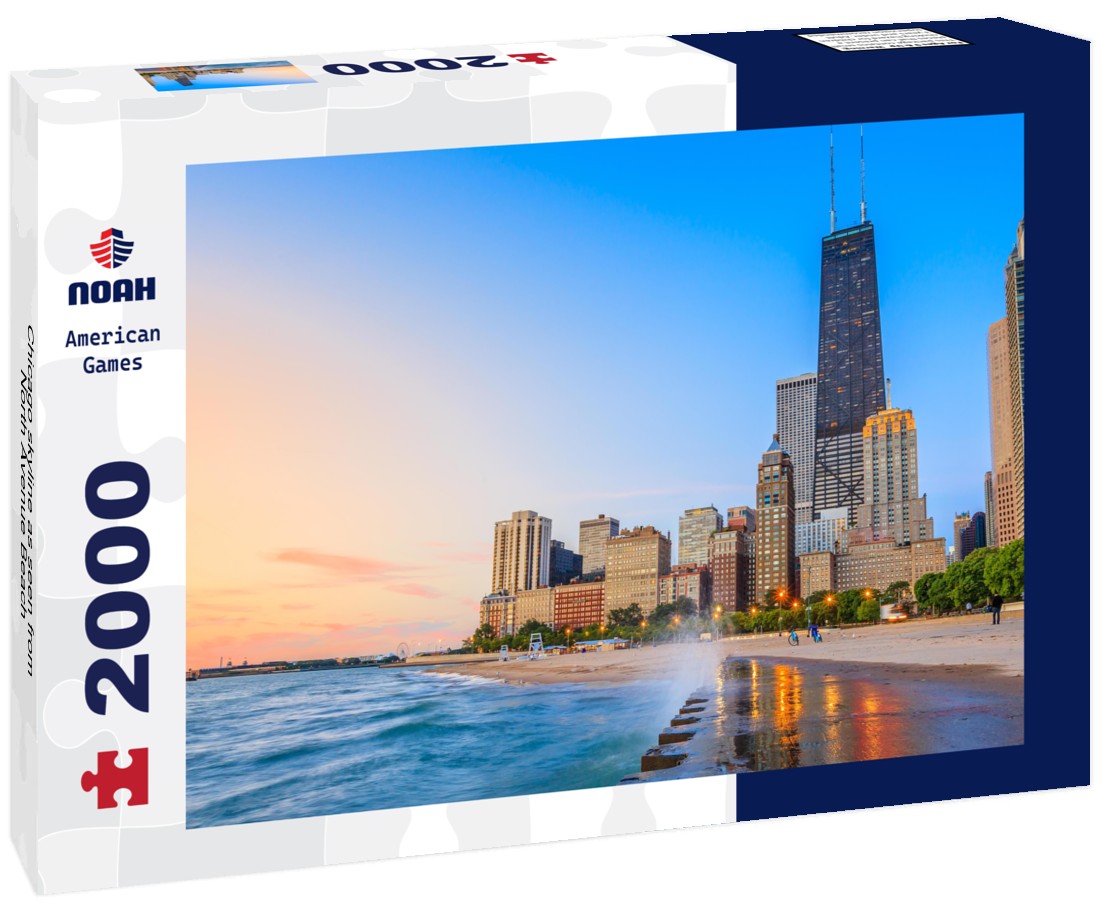 Chicago skyline as seen from North Avenue Beach 2000pc Puzzle