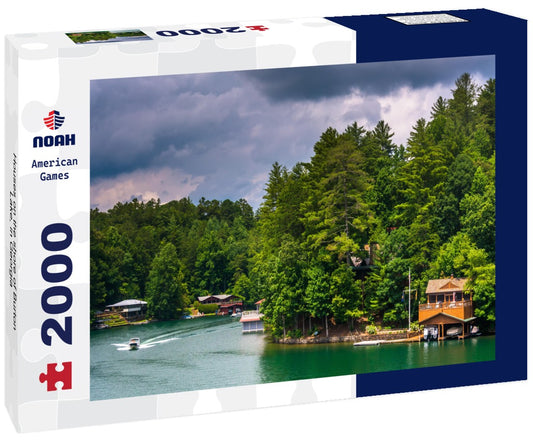 Noah Jigsaw Puzzle Houses on the shore of Burton Lake, in Georgia 2000 pieces