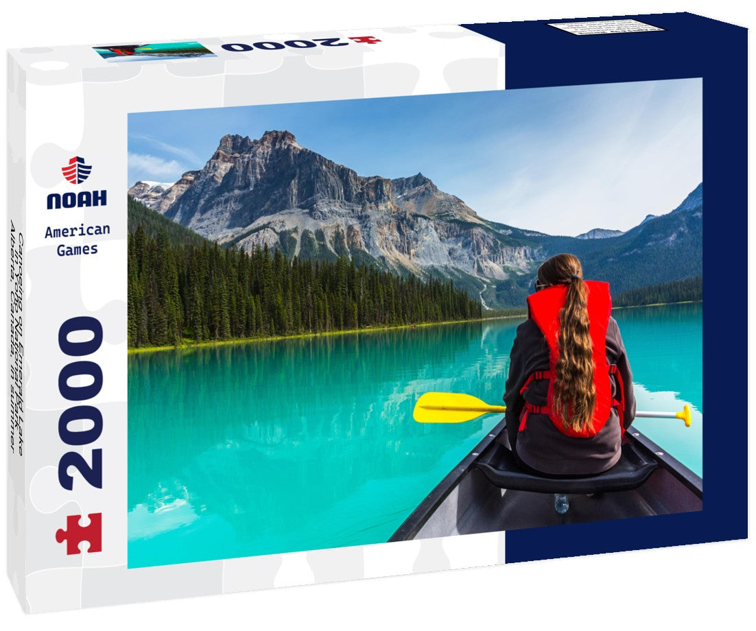 Noah Jigsaw Puzzle Canoeing on Emerald Lake in Yoho National Park, Alberta, Canada, in summer 2000 pieces