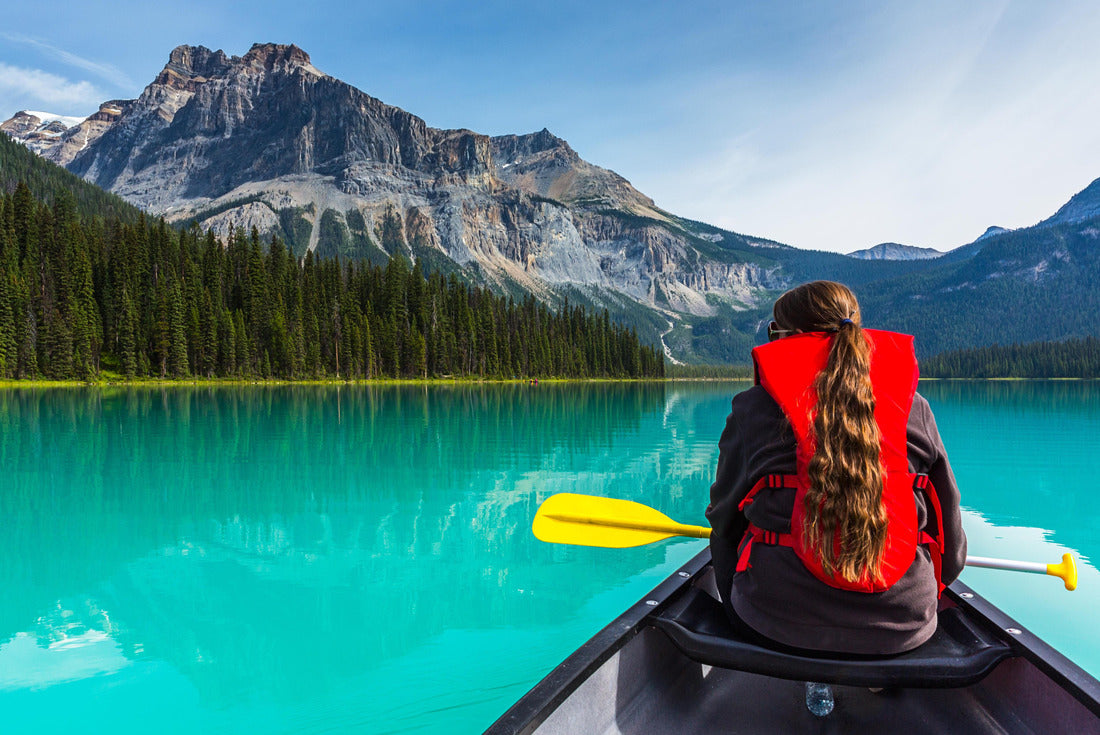 Canoeing on Emerald Lake in Yoho National Park, Alberta, Canada, in summer 2000pc Puzzle