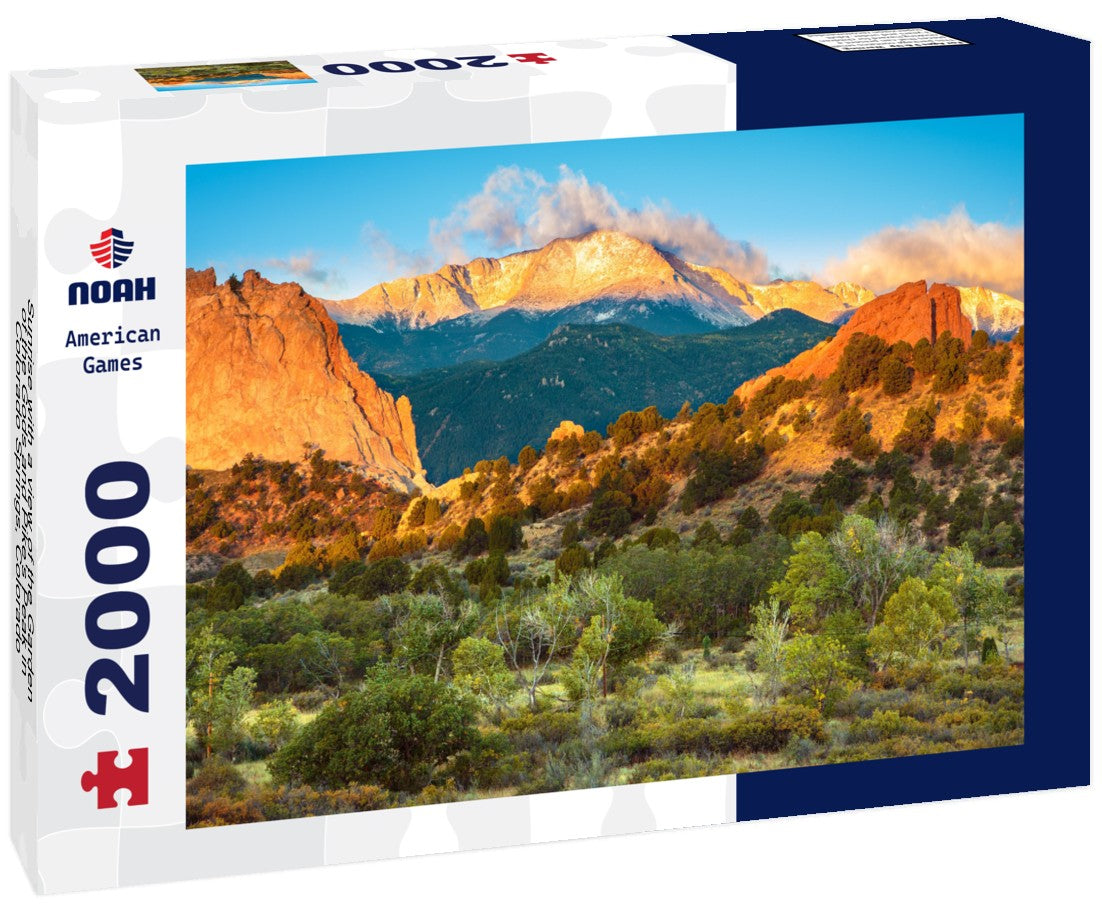 Sunrise with a view of the Garden of the Gods and Pike's Peak in Colorado Springs, Colorado 2000pc Puzzle