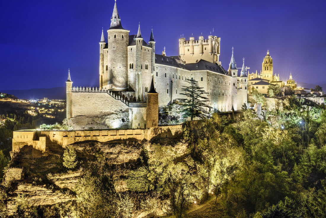 Segovia, Spain town skyline with the Alcazar at night 2000pc Puzzle