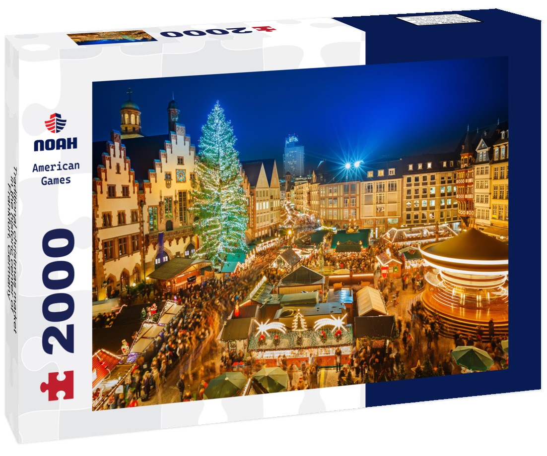 Traditional christmas market in the historic center of Frankfurt, Germany 2000pc Puzzle