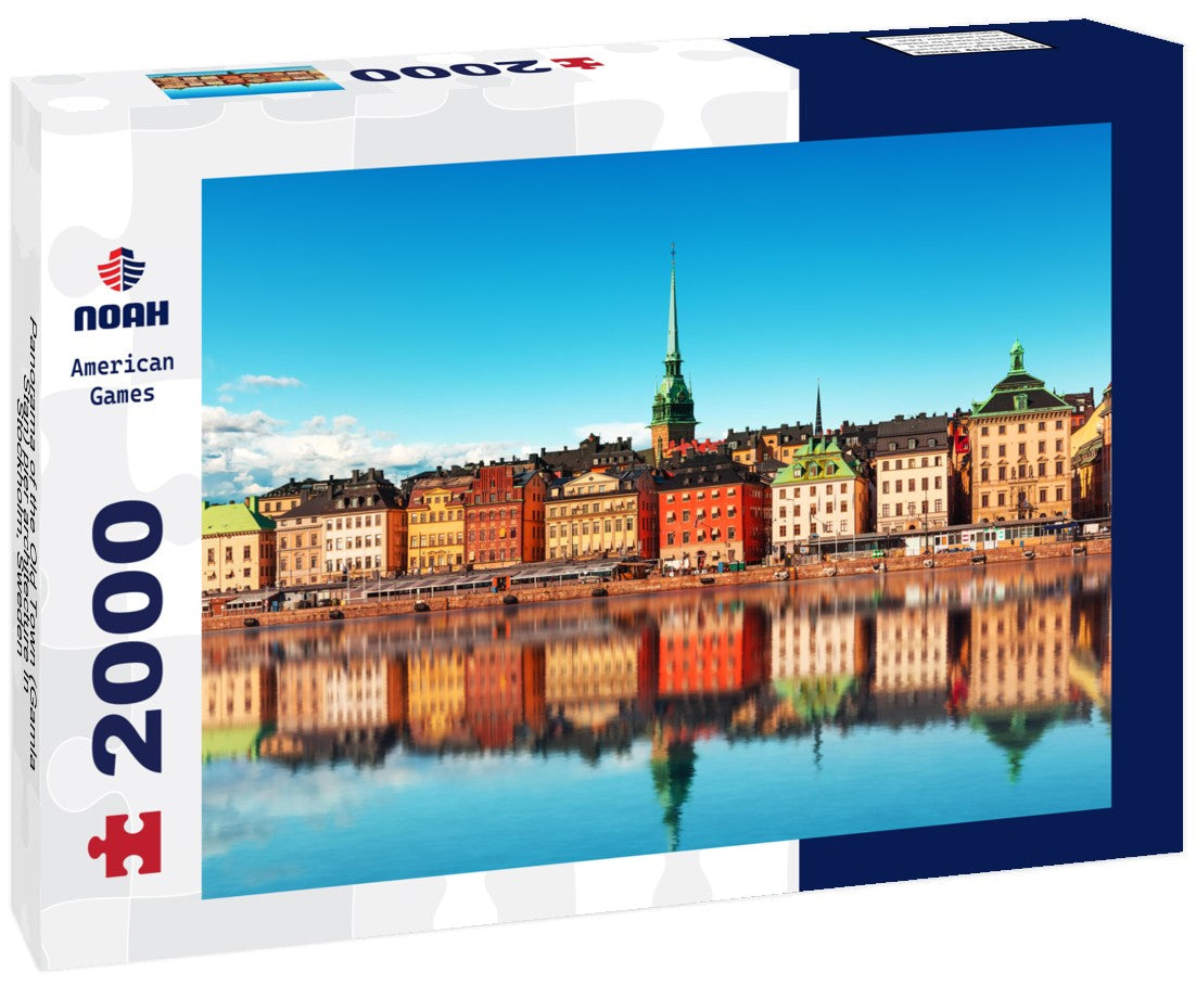 Noah Jigsaw Puzzle Panorama of the Old Town (Gamla Stan) pier architecture in Stockholm, Sweden 2000 pieces