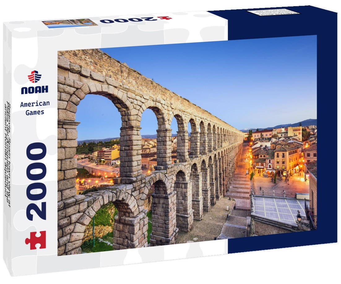 Segovia, Spain town view at Plaza del Azoguejo and the ancient Roman aqueduct 2000pc Puzzle