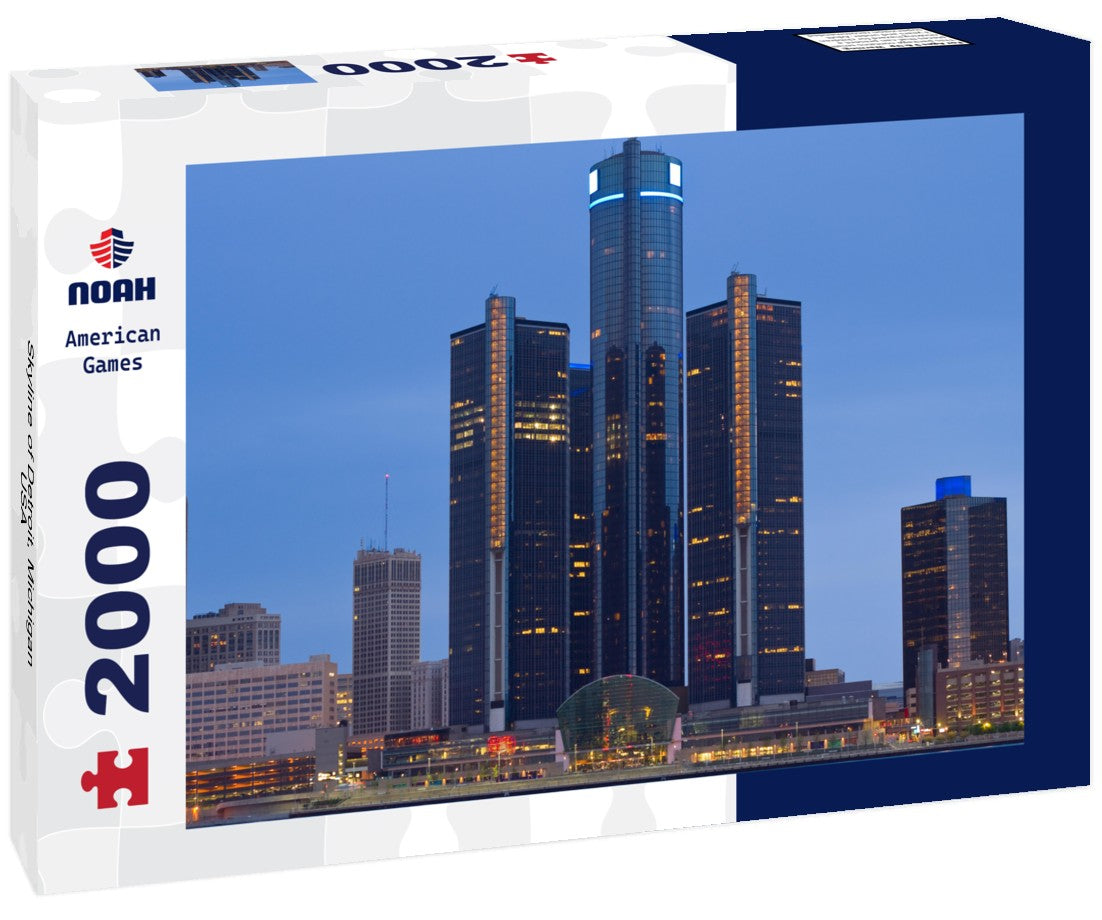 Skyline of Detroit, Michigan, USA 2000pc Puzzle