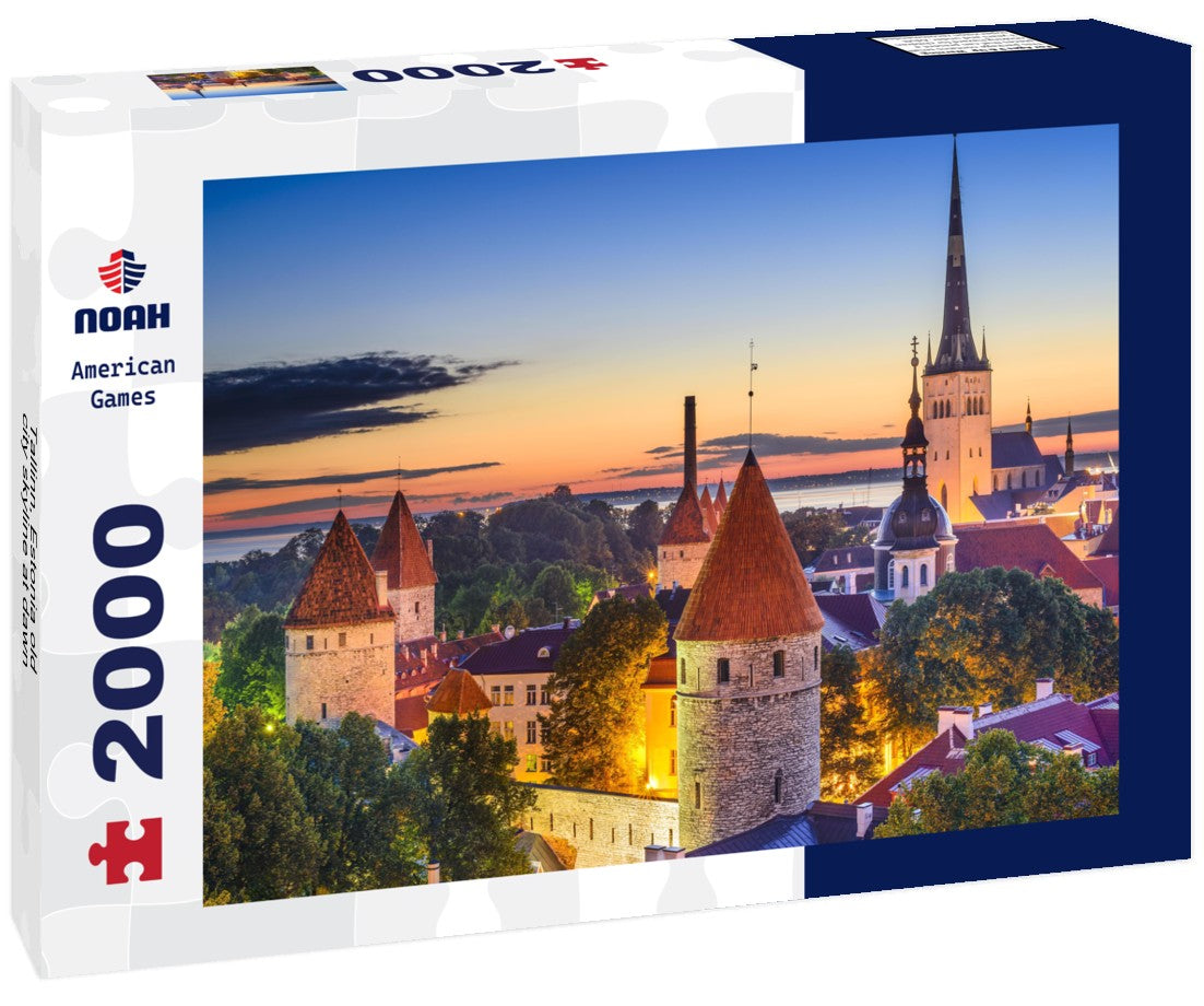 Tallinn, Estonia old city skyline at dawn 2000pc Puzzle