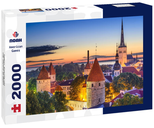 Noah Jigsaw Puzzle Tallinn, Estonia old city skyline at dawn 2000 pieces