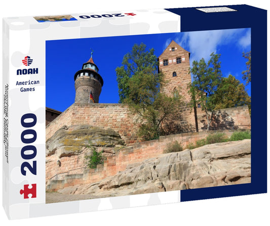 Noah Jigsaw Puzzle Nuremberg Castle (Sinwell tower) with blue sky and clouds, Germany 2000 pieces