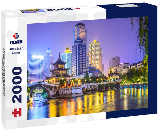 Noah Jigsaw Puzzle Guiyang, China city skyline on the Nanming River and Jiaxiu Pavilion 2000 pieces