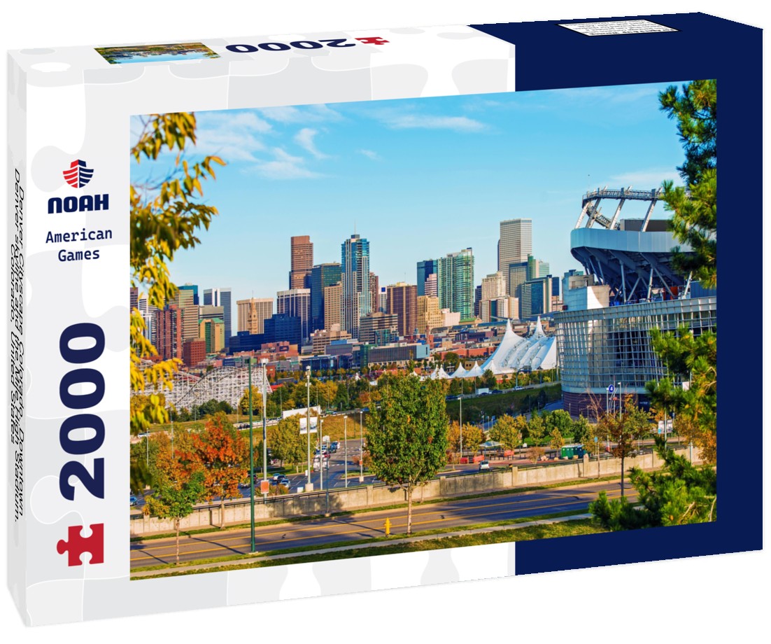 Denver Cityscape Colorado. Downtown Denver skyline and the Mile High Stadium. Colorado, United States 2000pc Puzzle