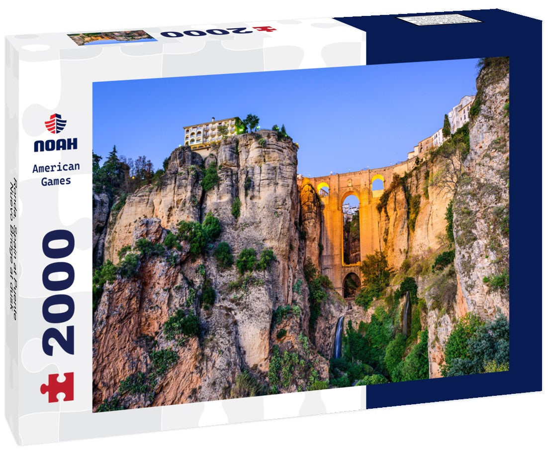 Ronda, Spain at Puente Nuevo Bridge at dusk 2000pc Puzzle