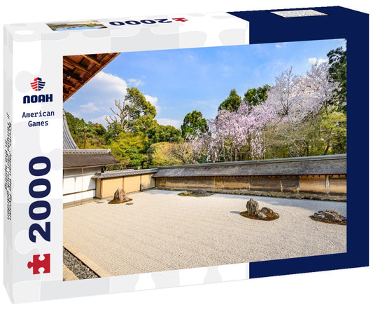 Noah Jigsaw Puzzle Kyoto, Japan the Ryoan-ji Temple zen rock garden in the spring 2000 pieces