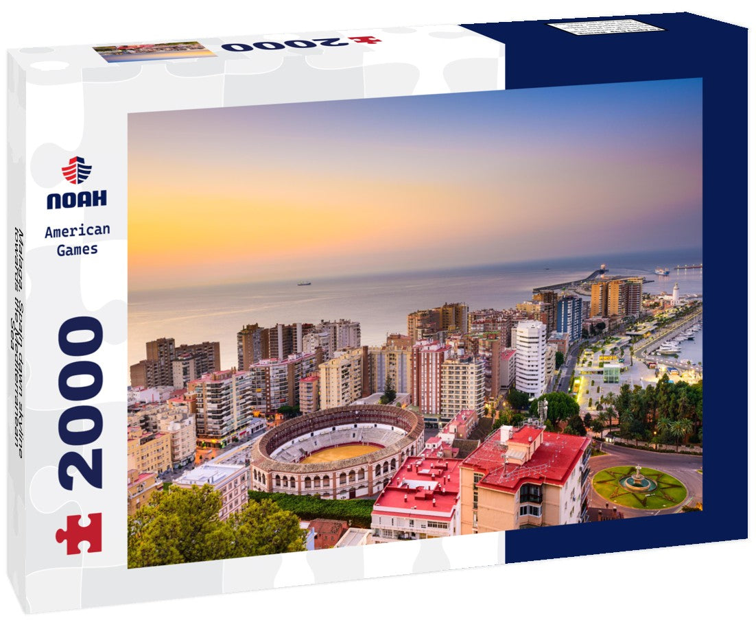 Malaga, Spain dawn skyline towards the Mediterranean Sea 2000pc Puzzle