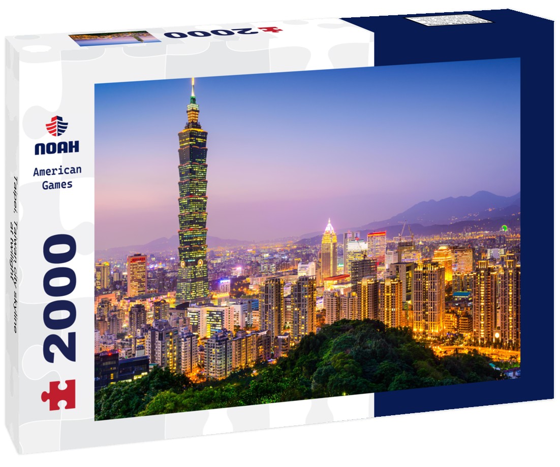 Noah Jigsaw Puzzle Taipei, Taiwan city skyline at twilight 2000 pieces
