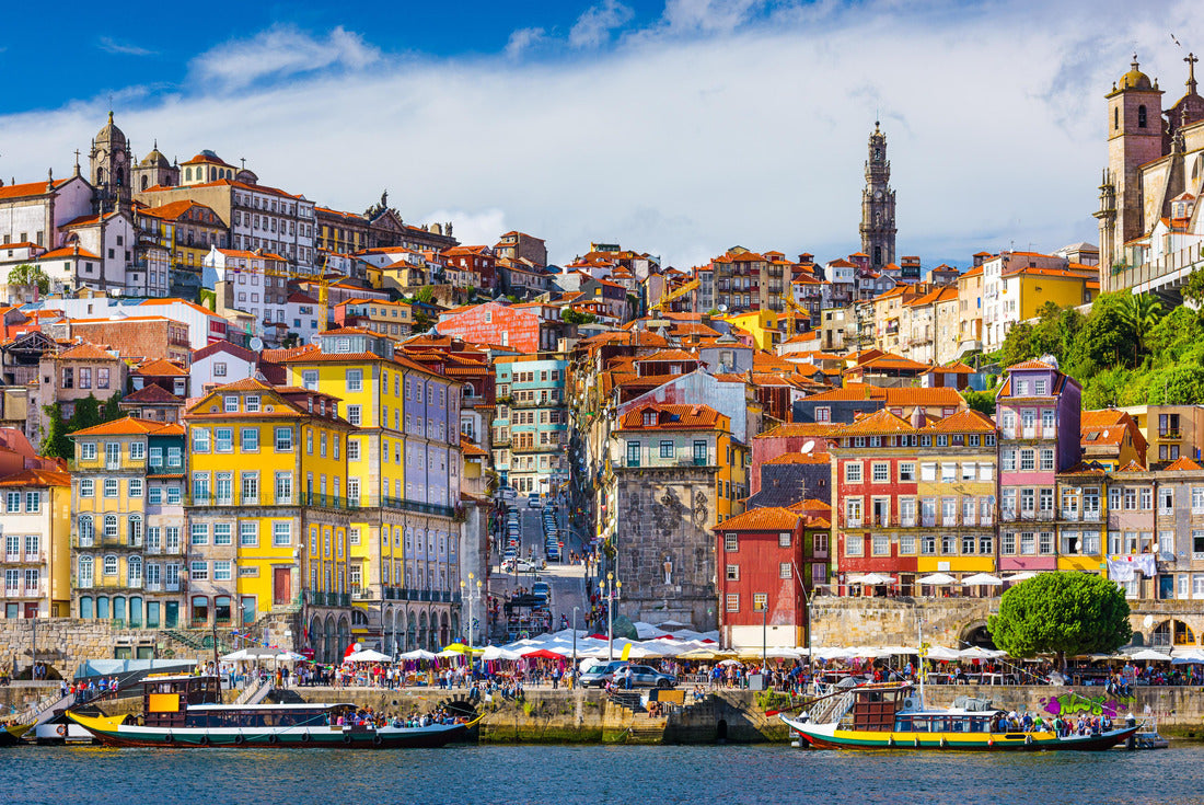 Porto, the skyline of the old town of Porto over the Douro River 2000pc Puzzle