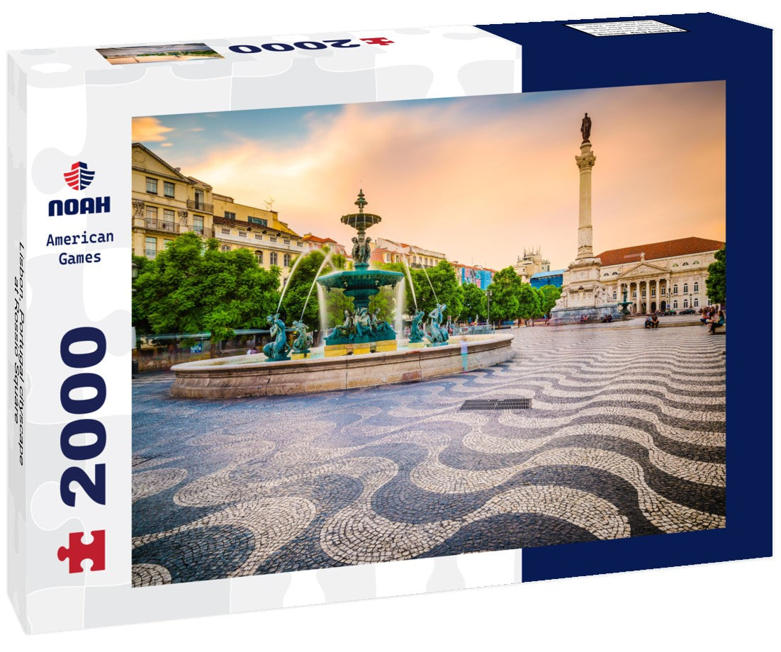 Lisbon, Portugal cityscape at Rossio Square 2000pc Puzzle
