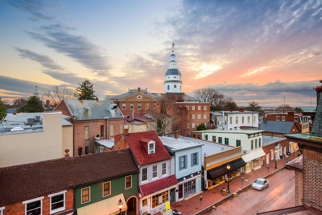 Annapolis, Maryland, USA downtown view over Main Street with the State House 2000pc Puzzle