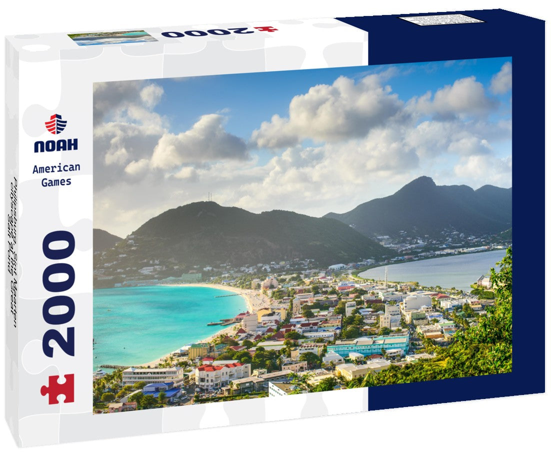 Philipsburg, Sint Maarten, cityscape at the Great Salt Pond 2000pc Puzzle