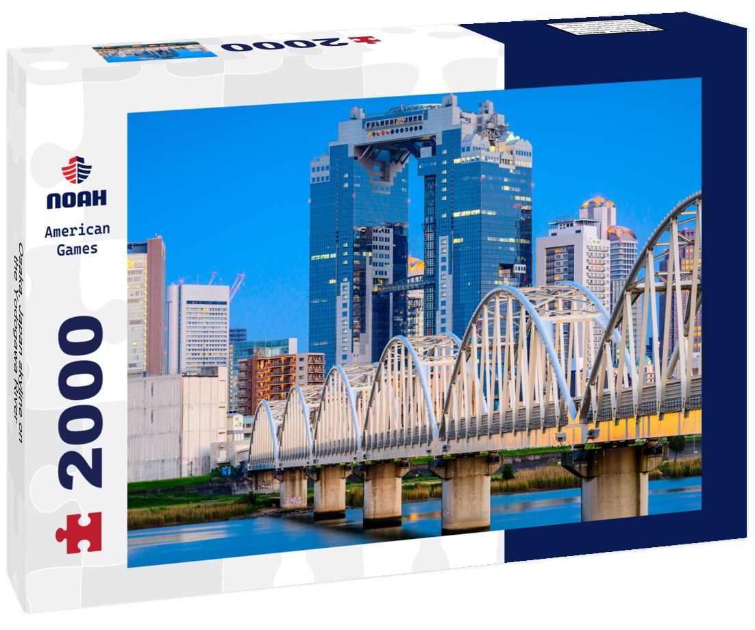 Osaka, Japan skyline on the Yodogawa River 2000pc Puzzle