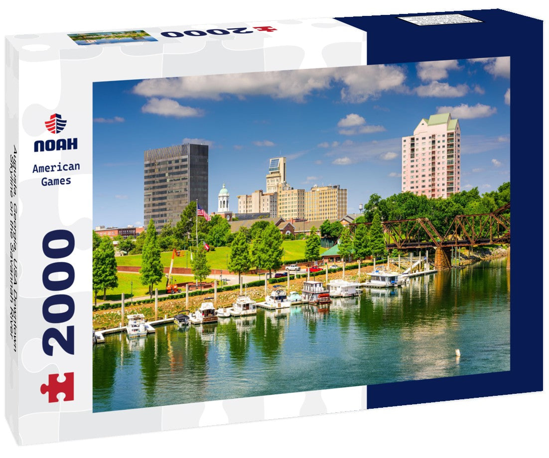 Noah Jigsaw Puzzle Augusta, Georgia, USA Downtown Skyline on the Savannah River 2000 pieces