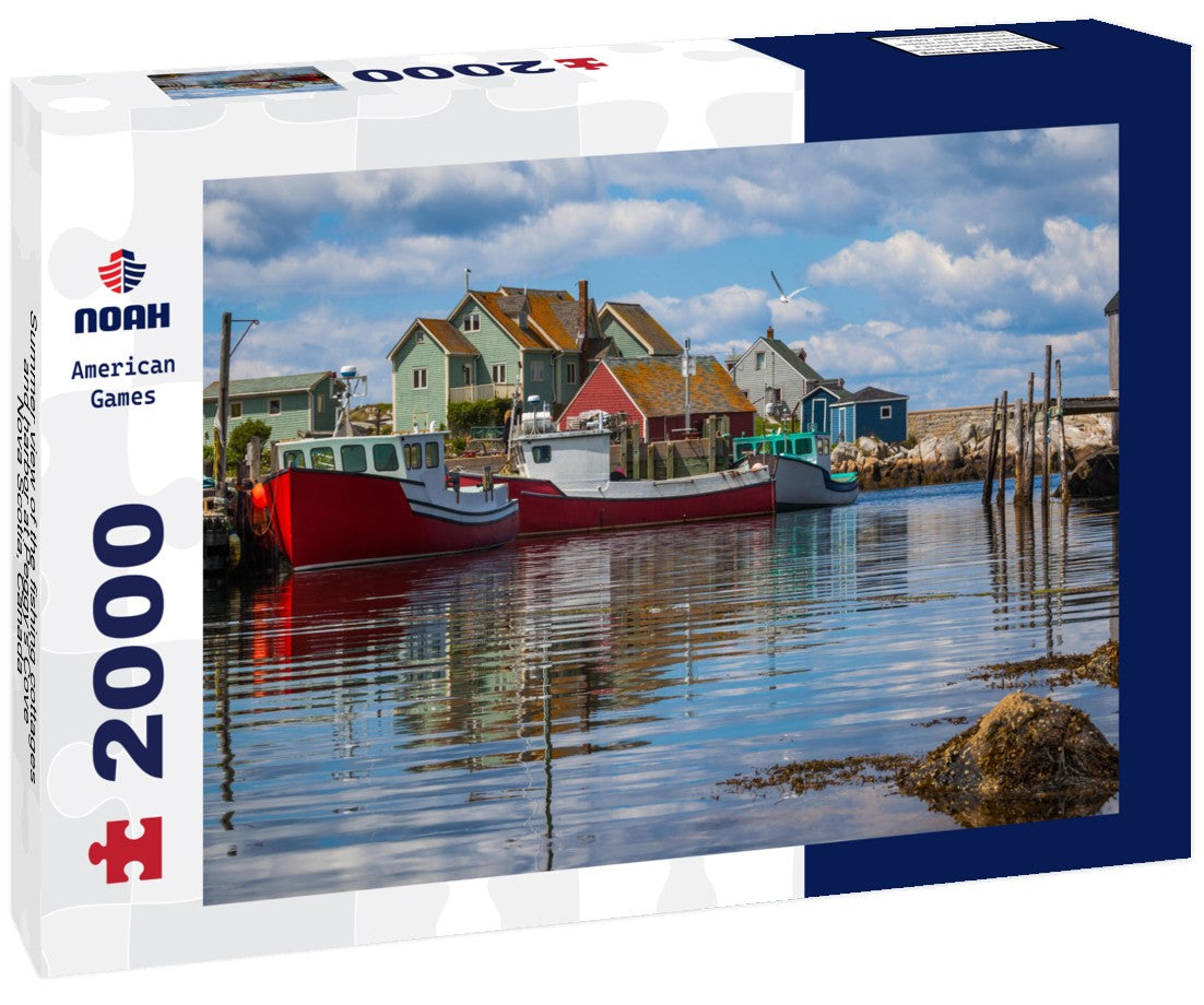 Summer view of the fishing cottages and harbor at Peggy's Cove, Nova Scotia, Canada 2000pc Puzzle