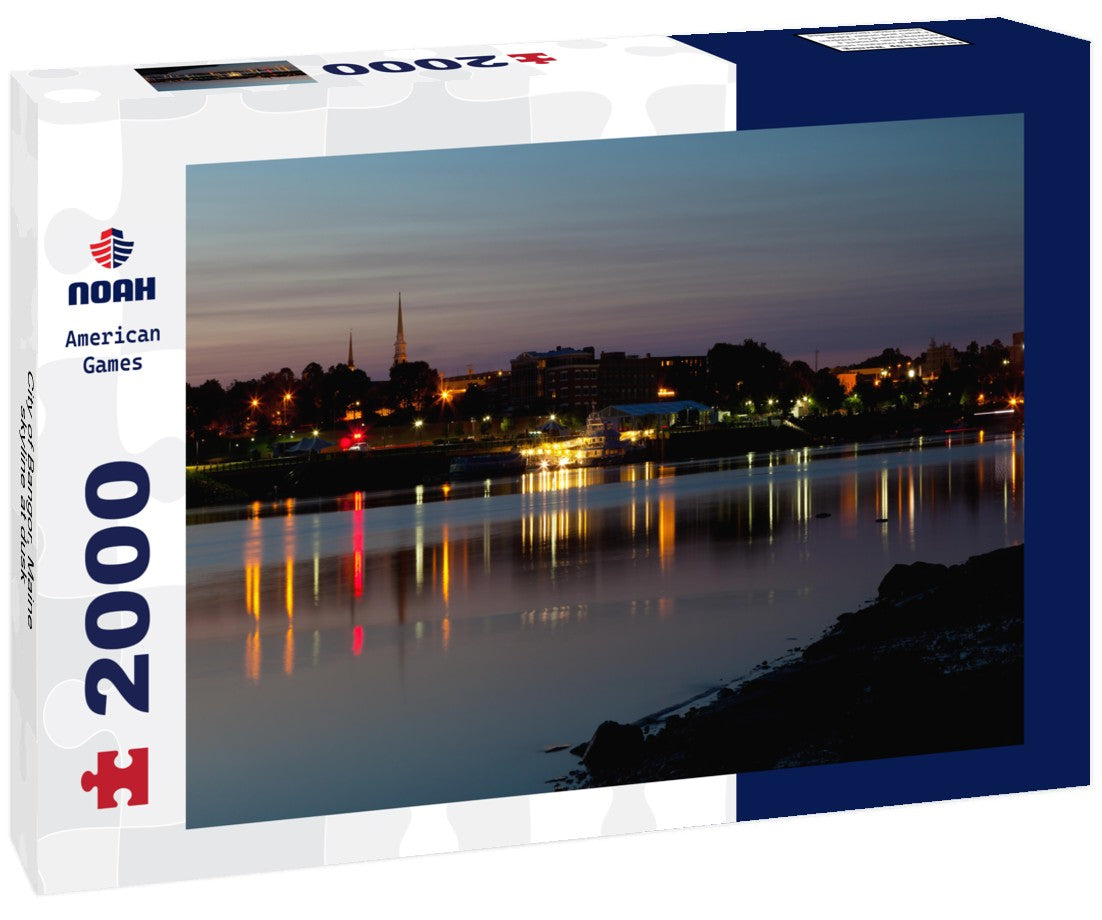 Noah Jigsaw Puzzle City of Bangor, Maine skyline at dusk 2000 pieces