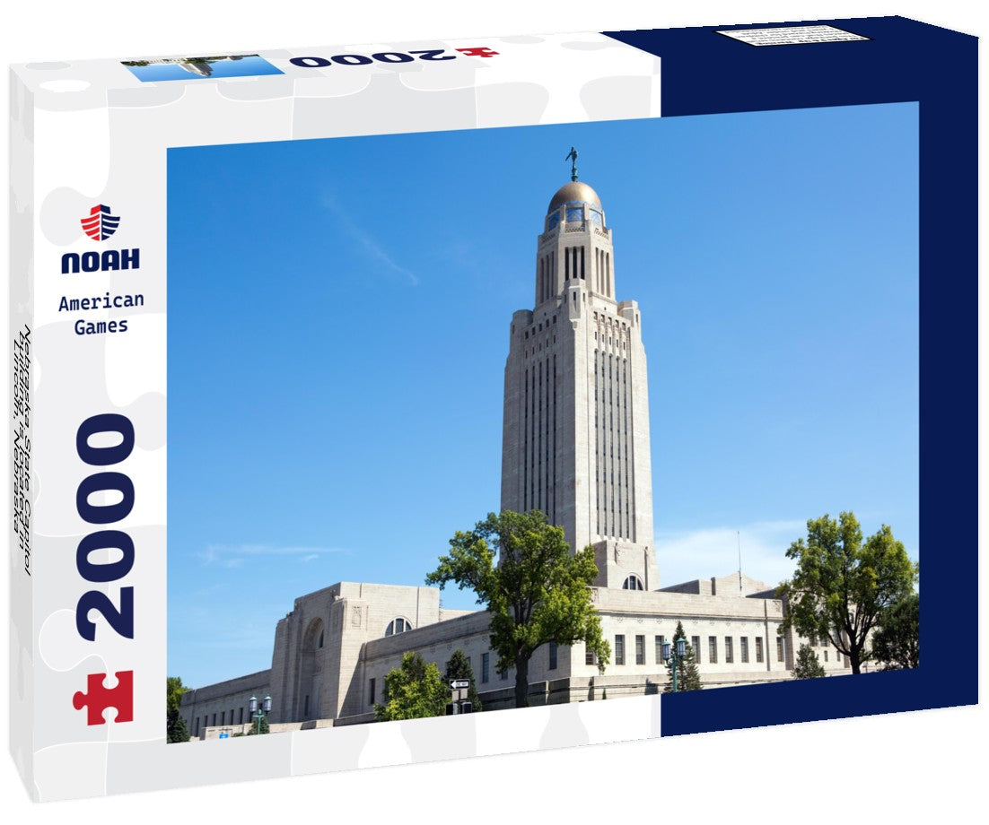 Nebraska State Capitol building is located in Lincoln, Nebraska 2000pc Puzzle