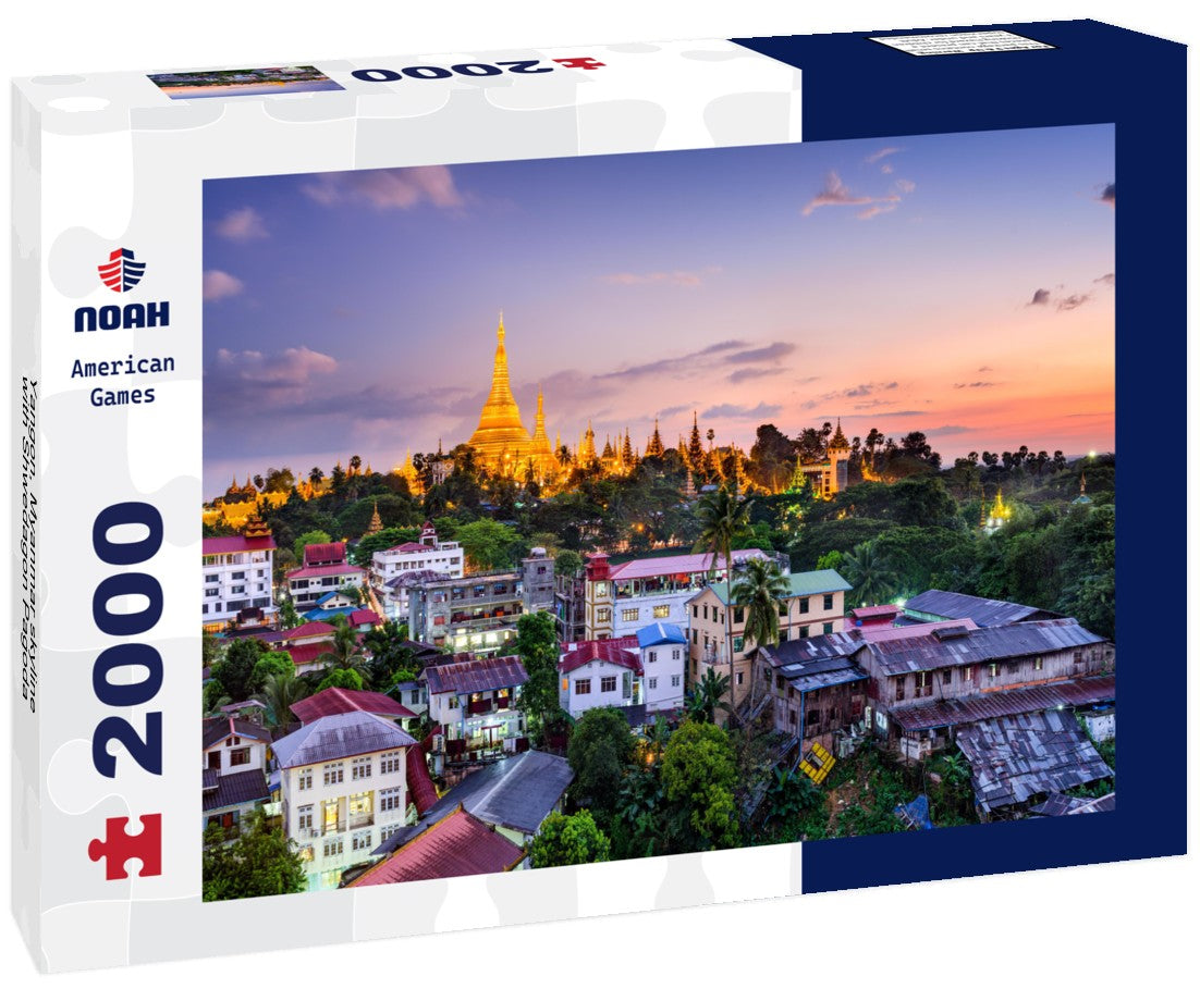 Yangon, Myanmar skyline with Shwedagon Pagoda 2000pc Puzzle