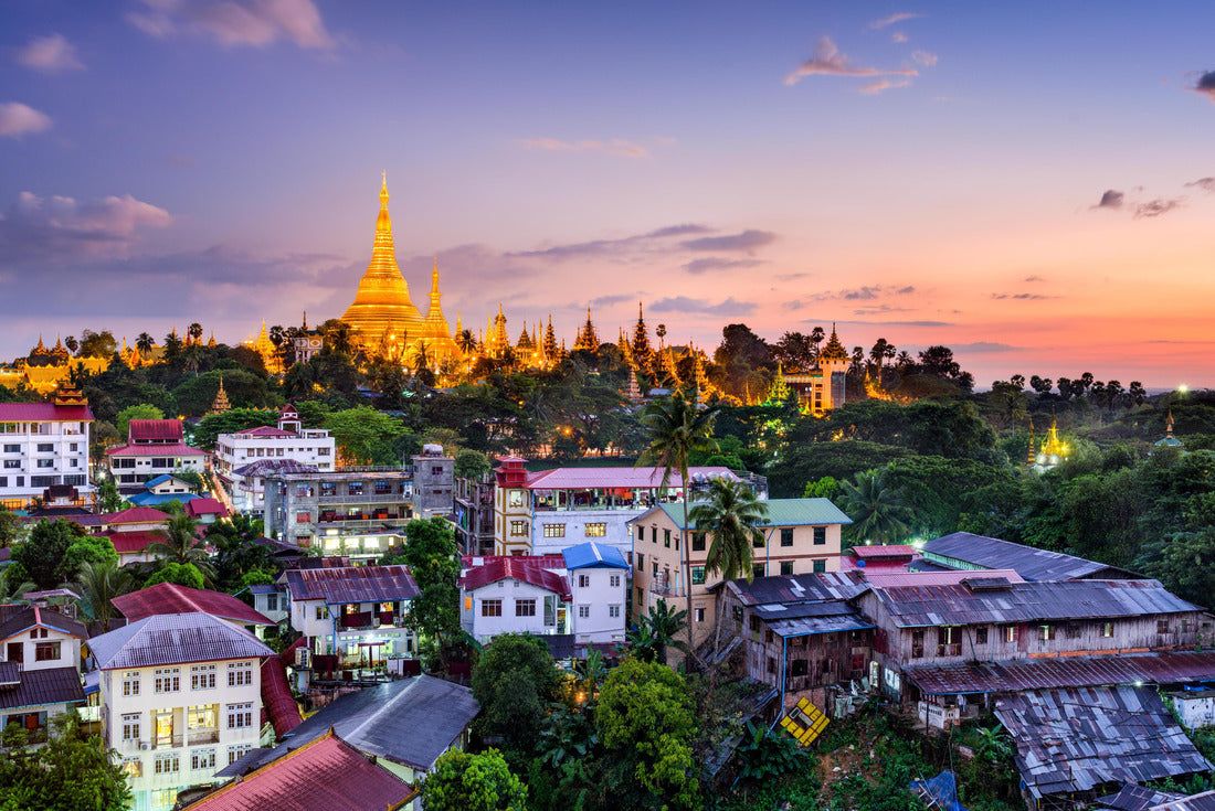 Yangon, Myanmar skyline with Shwedagon Pagoda 2000pc Puzzle