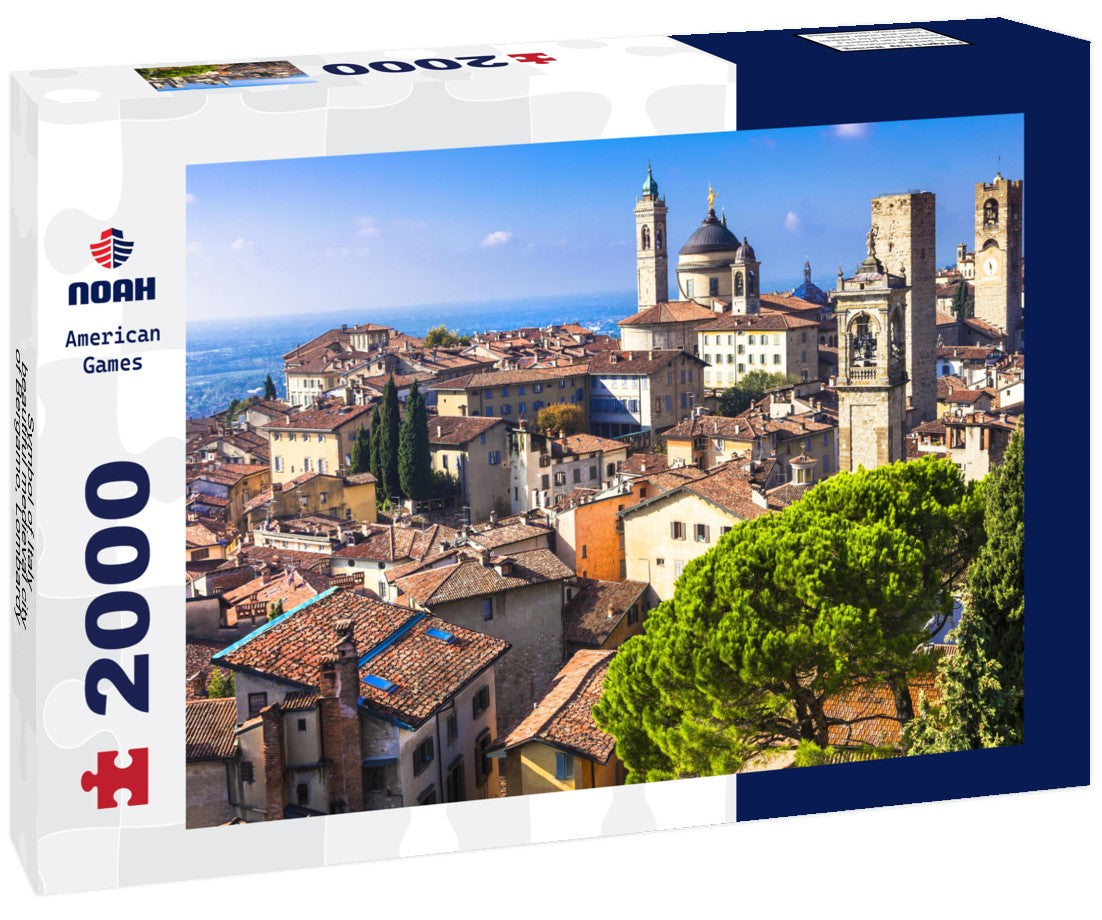 Symbol of Italy - beautiful medieval city of Bergamo, Lombardy 2000pc Puzzle