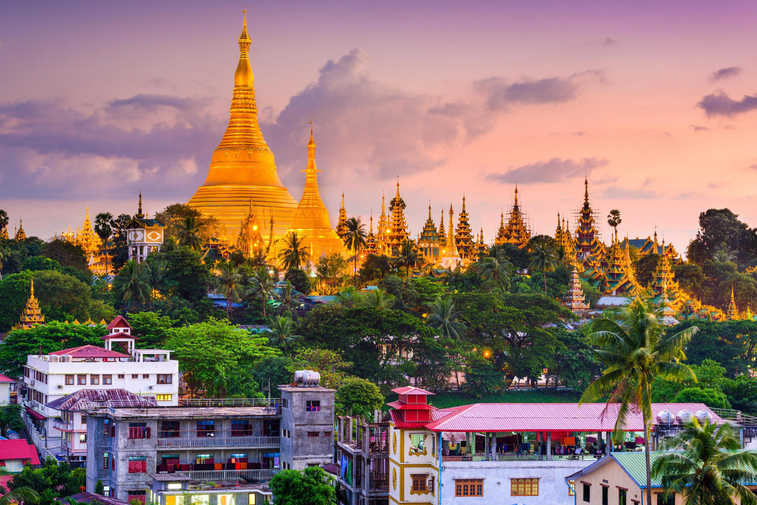 Yangon, Myanmar skyline at Shwedagon Pagoda 2000pc Puzzle