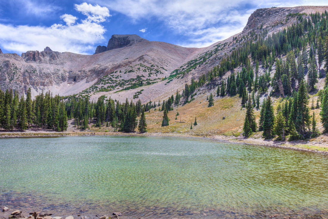 NV-Great Basin National Park- This is Stella Lake, one of the more beautiful alpine lakes in this national park. Wheeler Peak is peeking out in the background 2000pc Puzzle