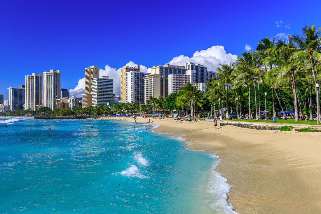 Honolulu, Hawaii. Waikiki beach and Honolulu's skyline 2000pc Puzzle