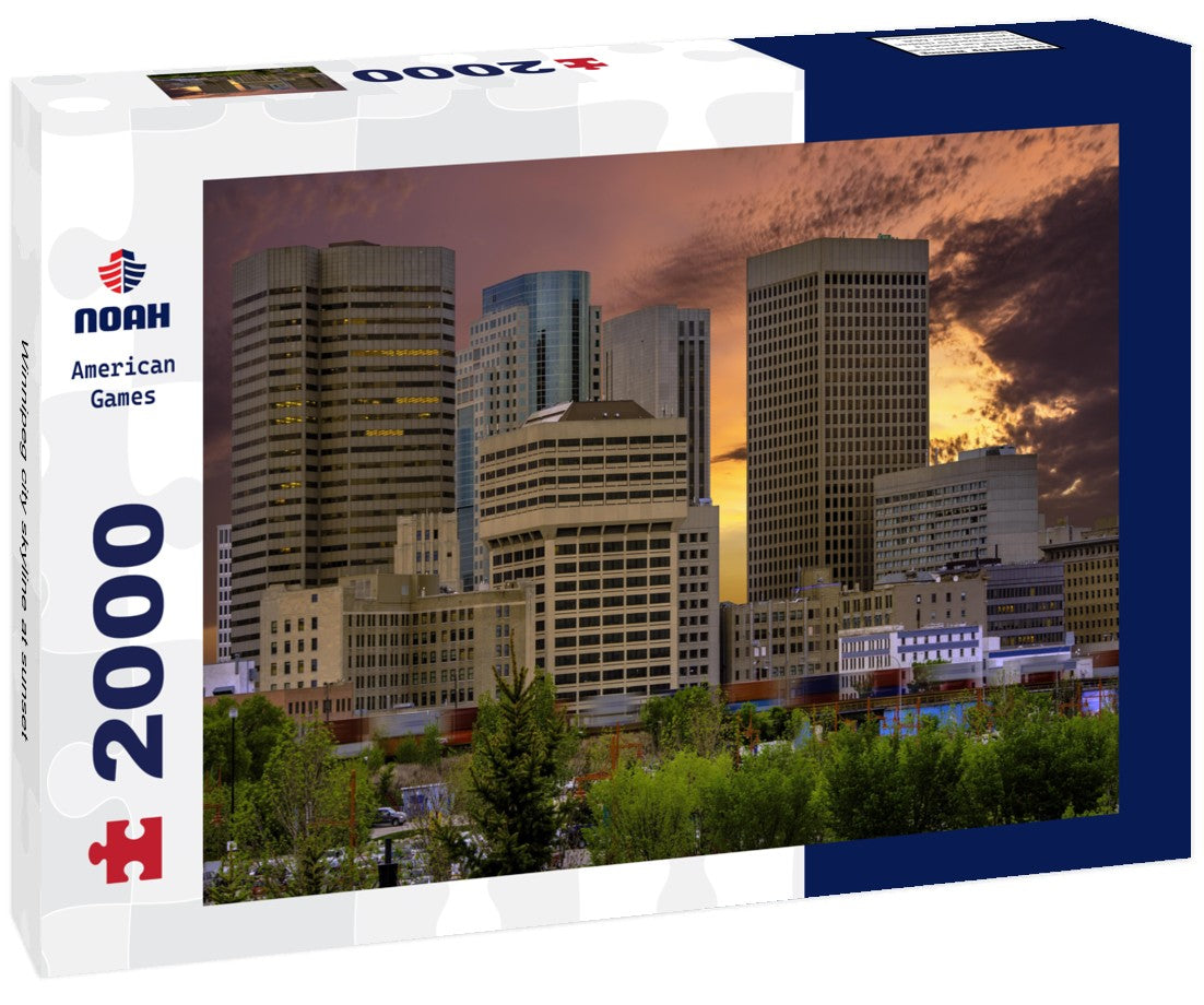 Winnipeg city skyline at sunset 2000pc Puzzle