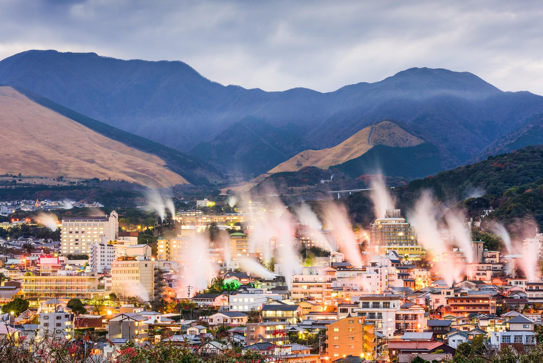 Beppu, Japan cityscape with hot spring bath houses with rising steam 2000pc Puzzle