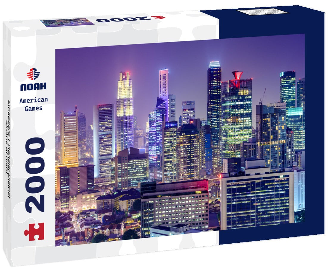 Singapore Financial District skyline at night 2000pc Puzzle