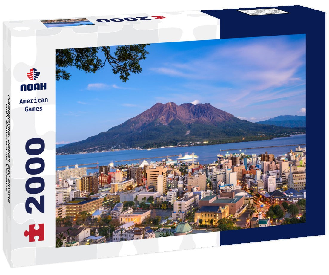 Kagoshima, Japan city skyline with Sakurajima Volcano 2000pc Puzzle