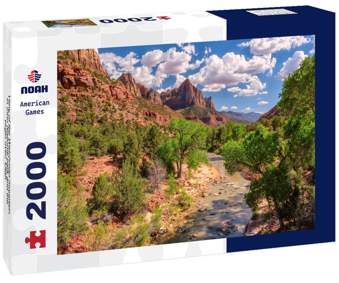 Noah Jigsaw Puzzle View of the Watchman mountain in Zion National park and the virgin river, Utah 2000 pieces