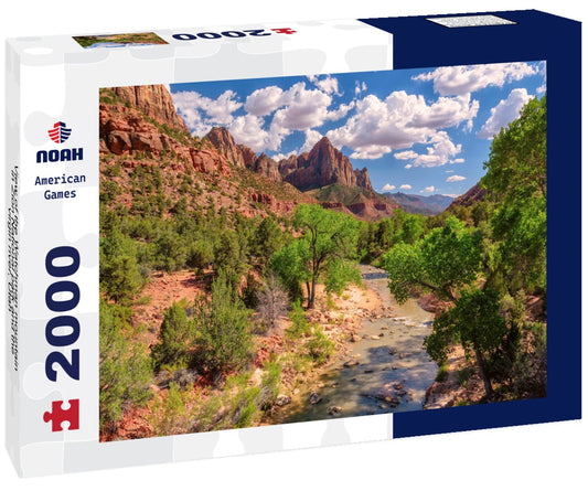 Noah Jigsaw Puzzle View of the Watchman mountain in Zion National park and the virgin river, Utah 2000 pieces