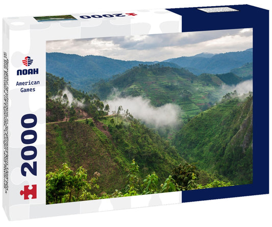 Noah Jigsaw Puzzle Beautiful landscape in southwestern Uganda, at the Bwindi Impenetrable Forest National Park, at the borders of Uganda, Congo and Rwanda. The Bwindi National Park is the home of the mountain gorillas 2000 pieces