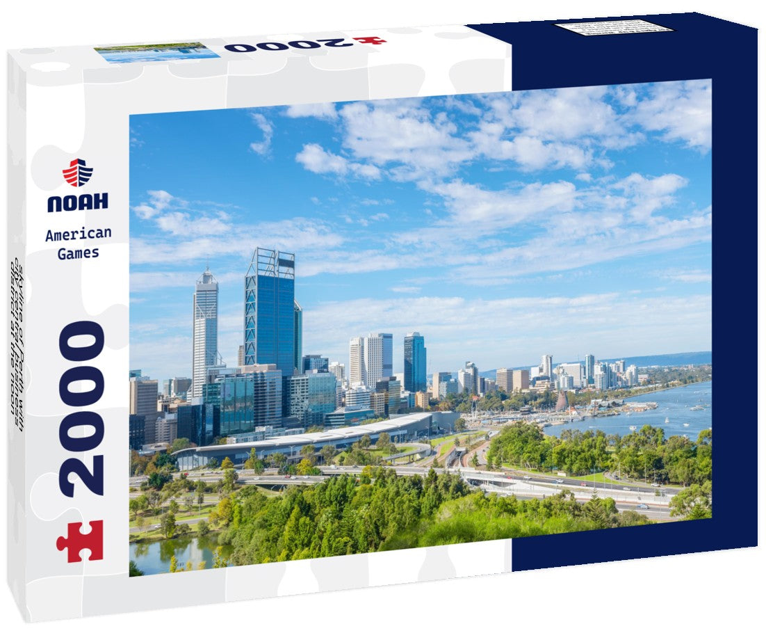 skyline of Perth with city central business district at the noon 2000pc Puzzle