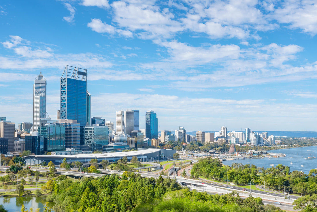 skyline of Perth with city central business district at the noon 2000pc Puzzle