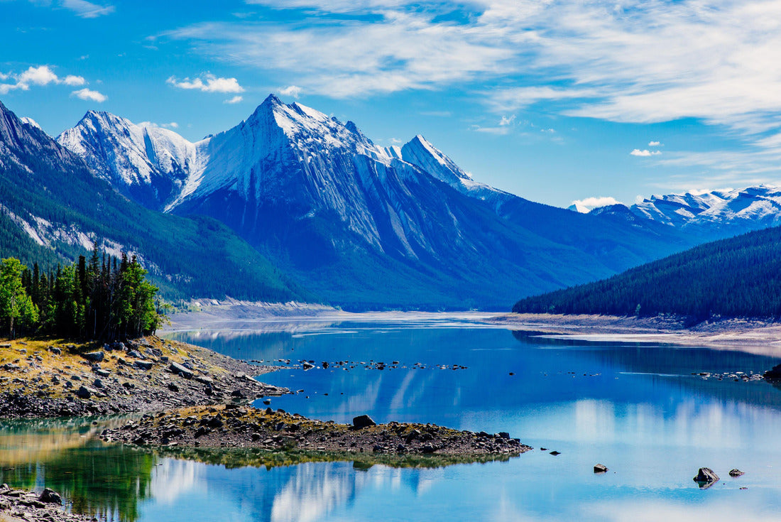 Medicine Lake is located in Jasper National Park, Alberta, Canada. It is located 20 km southeast of the village of Jasper, Alberta 2000pc Puzzle