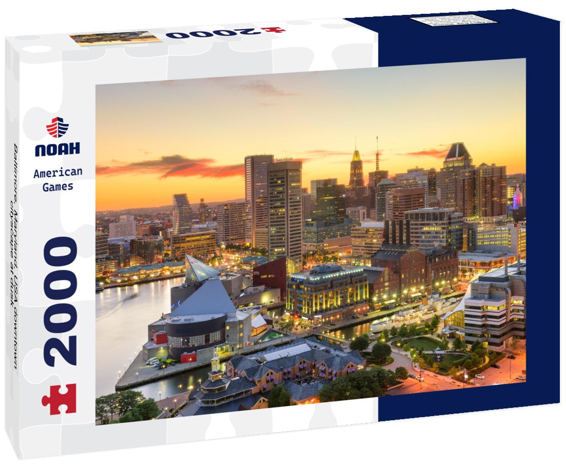 Baltimore, Maryland, USA downtown cityscape at dusk 2000pc Puzzle