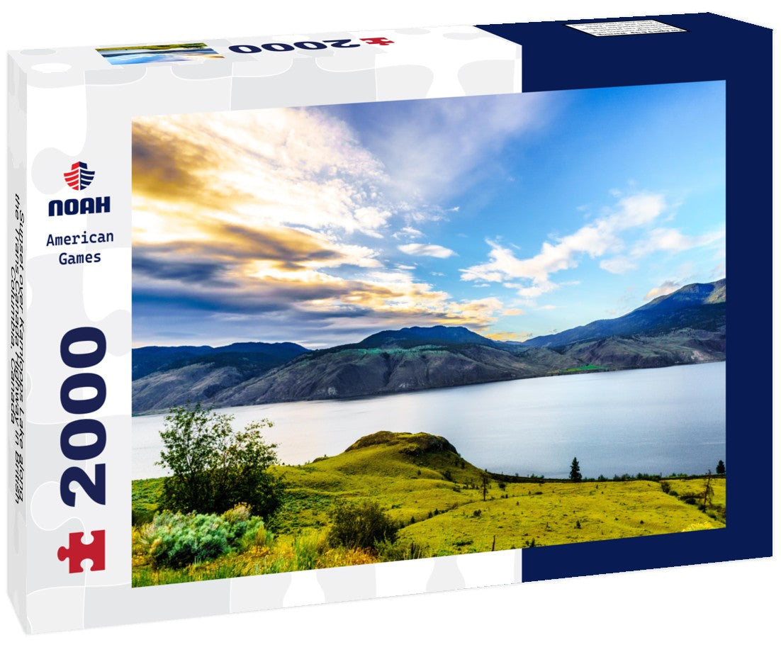 Sunset over Kamloops Lake along the Trans Canada Highway in British Columbia, Canada 2000pc Puzzle